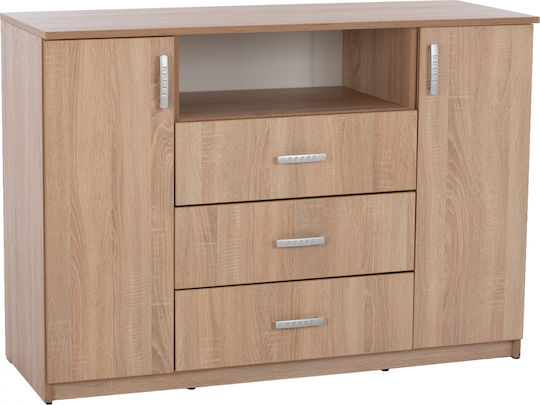 Wooden Buffet with Drawers Sonoma Oak L120xW45xH85cm