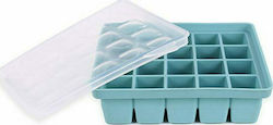 Luigi Ferrero Silicone Ice Cube Tray 20 Slots with Lid Blue FR-1838