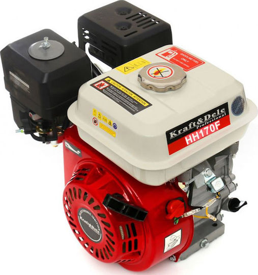 Kraft & Dele Motor pe benzină 196cc 7hp Maximă Rotații 3000rpm cu Pană (Rezervor 3.6lt)
