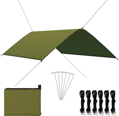 vidaXL Umbrelă de Plajă Verde 300x200cm