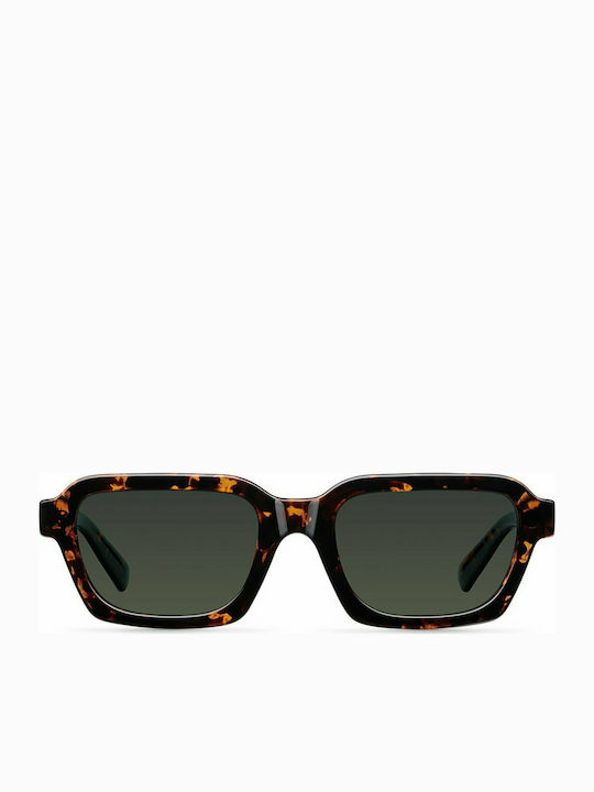 Meller Adisa Sunglasses with Tigris Olive Tartaruga Plastic Frame and Green Lens AD-TIGOLI