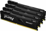 Kingston Fury Beast 128GB DDR4 RAM cu 4 module (4x32GB) și Viteză 3200 pentru Desktop