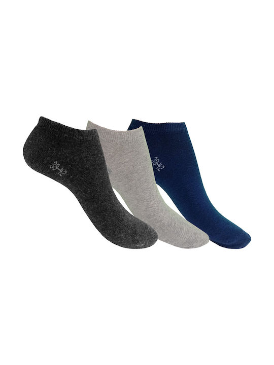 Sensi Socks Men's Socks Charcoal/Grey/Blue 3pcs 0807-01