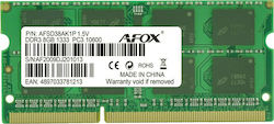 Afox 8GB DDR3 RAM με Ταχύτητα 1333 για Laptop