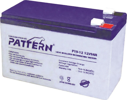 Pattern Battery PT9-12 Батерия UPS с Капацитет 9Ах и Напрежение 12V 1бр
