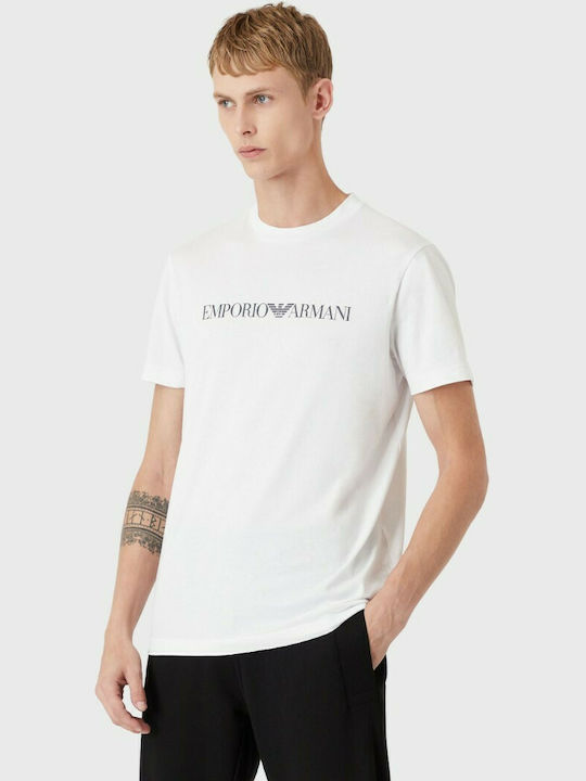 Emporio Armani Ανδρικό T-shirt Λευκό με Λογότυπο