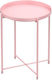 Round Side Table Pink L42xW42xH53cm