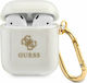 Guess 4G Glitter Hülle Silikon mit Haken in Tra...