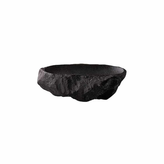 Raw Dekorative Schale Stein Schwarz 23x15x6.5cm 2 Stück