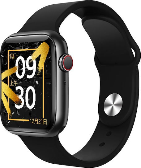 T55+ 44mm Smartwatch with Heart Rate Monitor (Black)