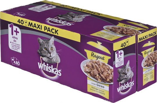Whiskas Мокра Храна за Възрастни Котки в Чантичка с Пилешко 40x85гр