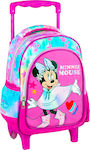 Gim Minnie Mouse Σχολική Τσάντα Τρόλεϊ Νηπιαγωγείου σε Ροζ χρώμα Μ25 x Π15 x Υ30cm