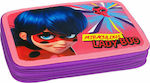 Gim Ladybug Girl Power Penar Plin cu 2 Compartimente Roz