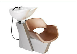 Agv Group Chester Lola Hair Salon Sink Stationary with Pink Chair made of Synthetic Skin M120xW64xH94cm