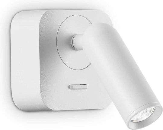 Ideal Lux Bean Square Ap Classic Lamp Wall with Integrated LED and Warm White Light 6.5x8.5x6.5cm
