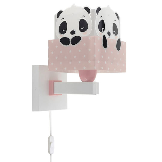 Ango Παιδικό Φωτιστικό Τοίχου Led Πλαστικό Panda Pink