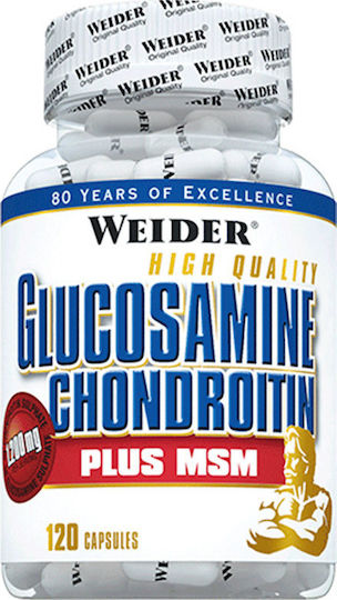 Weider Glucosamine Chondroitine Plus Msm Συμπλήρωμα για την Υγεία Αρθρώσεων & Οστών 120 κάψουλες