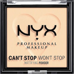 Nyx Professional Makeup Can't Stop Won't Stop Matte Powder 01 Fair 6gr