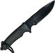 Alpin HX Outdoors - Explorer Survival D-2 Steel Tactical ABS Kydex Knife Survival Black in Sheath