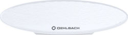 Oehlbach Scope Oval Εσωτερική Κεραία Τηλεόρασης (απαιτεί τροφοδοσία) σε Λευκό Χρώμα Σύνδεση με Ομοαξονικό (Coaxial) Καλώδιο