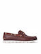 823-10 Δερμάτινα Ανδρικά Boat Shoes σε Καφέ Χρώμα