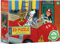 Puzzle pentru Copii Red Fire Truck pentru 3++ Ani 20buc EeBoo