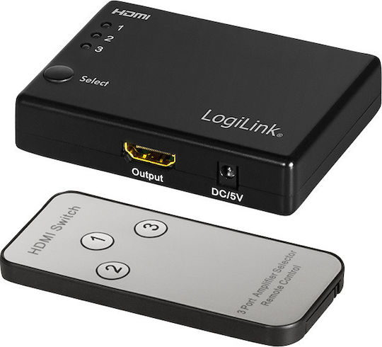LogiLink 3x1-Port 1080p 60Hz HDMI Switch HD0042