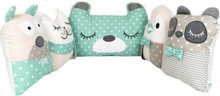 Baby Star Tiny Friends Borduri Pentru Pătuț Internă Verde 40x185cm