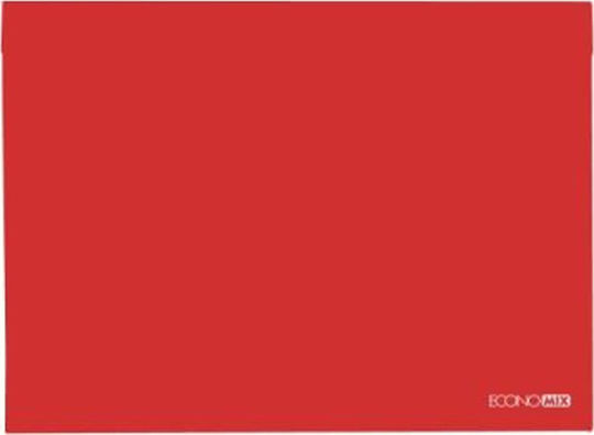 Economix Φάκελος Διαφανής με Κουμπί για Χαρτί A5 Κόκκινος 180E31316