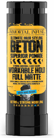 Immortal Infuse Beton Full Matte Pomade για Δυνατό Κράτημα & Ματ Αποτέλεσμα 100ml