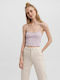 Vero Moda Women's Summer Crop Top Cotton with Straps Iris