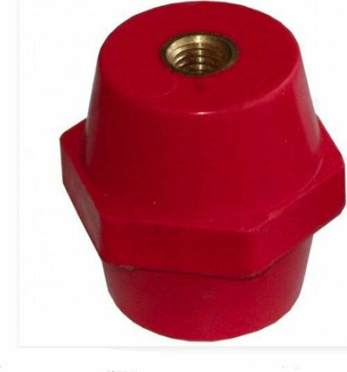 Elvhx Insulator Industrial Type Hexagonal Insulator 50mm M10 Red 19574