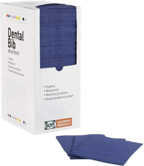 Soft Care Zahntuch Blau 1ply + 1ply mit Dispenser 125Stück Rainbow