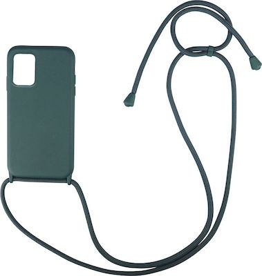 Sonique Carryhang Liquid Strap Umschlag Rückseite Silikon 0.5mm Dark Green (Galaxy A71)