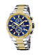 Festina Men's Watch 45.5mm Chronograph Battery with Gold Metal Bracelet