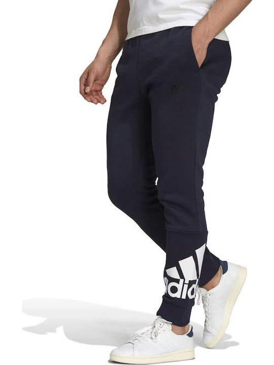 Adidas Παντελόνι Φόρμας με Λάστιχο Fleece Navy Μπλε