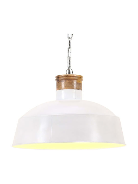 vidaXL Pendant Light Single-Light Bell for Socket E27 White