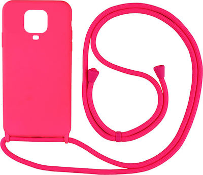 Sonique Carryhang Coperta din spate Silicon 0.5mm cu Brățară Fuchsia (Redmi Note 9S / 9 Pro / 9 Pro Max - Redmi Note 9S / 9 Pro / 9 Pro Max)