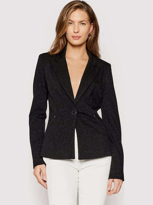 Guess Women's Waisted Blazer Black