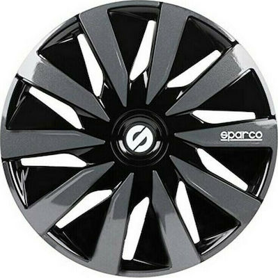 Sparco Car Hubcap Set Lazio 14" 4pcs Black