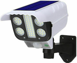 GDLite Solar Dummy Surveillance Bullet Camera with LED Lighting White Camera Shape