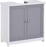 Kleankin 834-279 Cabinet de baie fără chiuvetă Mat Lac L60xl30xH60cm Alb