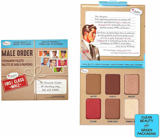 theBalm Male Order First Class Eye Shadow Palette with Pressed Powder Eye Shadows 10.5gr