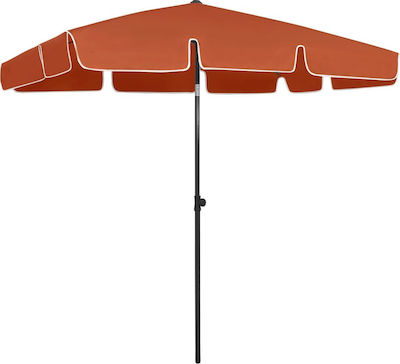 vidaXL Beach Umbrella Terracotta Diameter 2m Orange