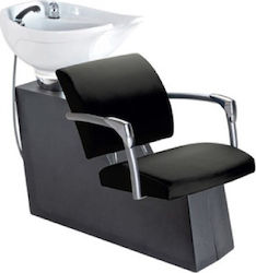 Agv Group Rubicon Mida Chiuvetă Staționară cu Scaun Negru din Piele Sintetică L125xL63xÎ92cm