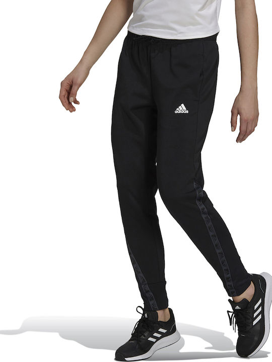 Adidas Designed 2 Move Cotton Touch Παντελόνι Γυναικείας Φόρμας Μαύρο