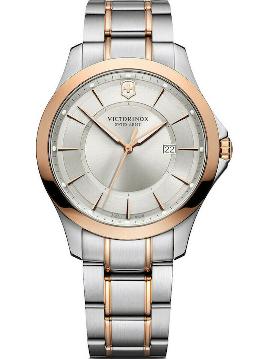 Victorinox Alliance Men's Watch 40mm Battery with Silver Metal Bracelet