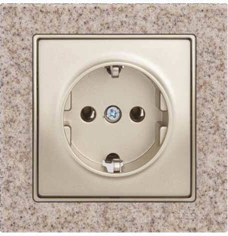 Mutlusan Elitra Plus Corian Μονή Χωνευτή Πρίζα Ρεύματος Sand Stone