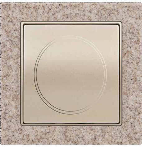 Mutlusan Elitra Plus Corian Μονή Χωνευτή Πρίζα Ρεύματος με Καπάκι Sand Stone