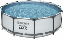 Bestway Steel Pro Pool with Metallic Frame & Filter Pump 366x366x100cm